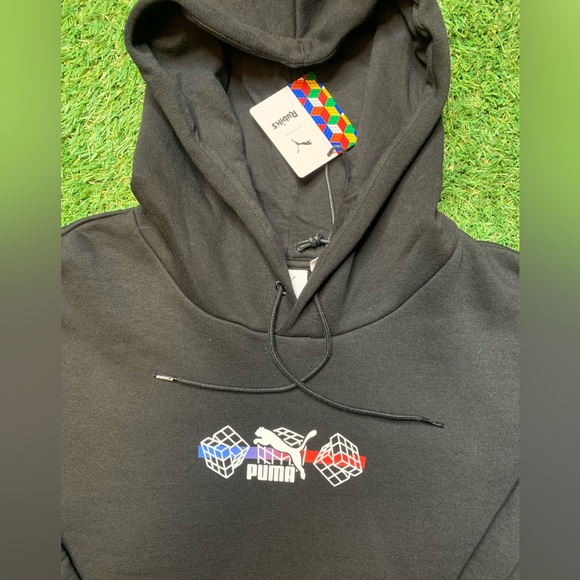 Puma x Rubik’s Cube Pullover Hoodie Black - Picture 2 of 4